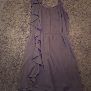 Gray dress with fringe